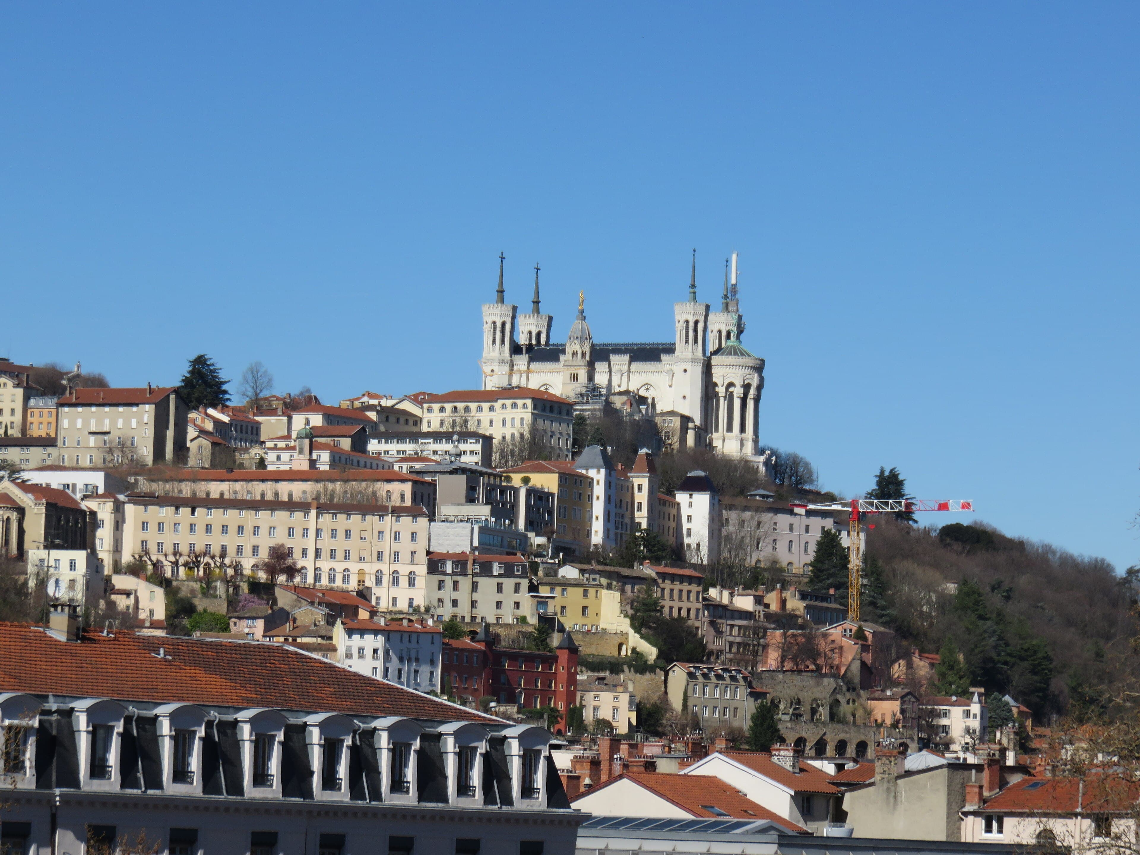 Vue de Lyon et de la basilique Notre-Dame de Fourvière